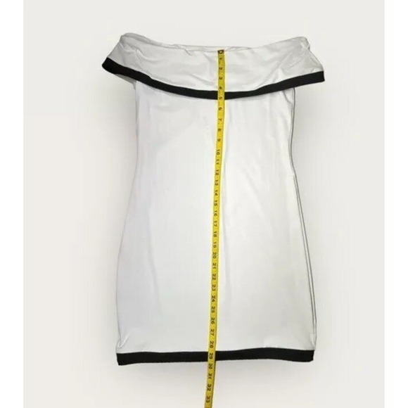 Susana Monaco Off Shoulder Dress L Beach Yacht Nautical Vacation Coastal Chic - Picture 10 of 12